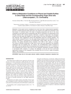 Effect of Malaxation Conditions on Phenol and Volatile Profiles in