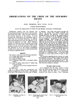 observations on the urine of the new-born infant