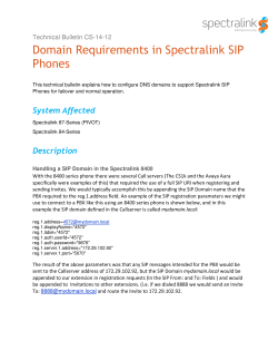 CS-14-12 - Domain Requirements in Spectralink SIP Phones