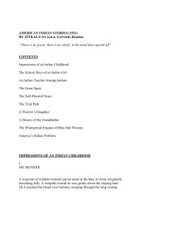 AMERICAN INDIAN STORIES (1921) BY ZITKALA