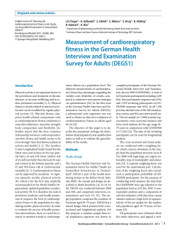 Measurement of cardiorespiratory fitness in the German Health