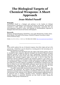 The Biological Targets of Chemical Weapons: A Short Approach