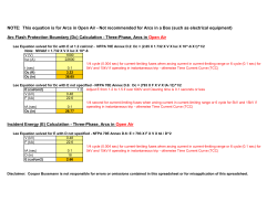 This equation is for Arcs in Open Air