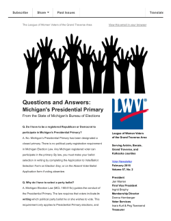 Questions and Answers: - League of Women Voters of the Grand