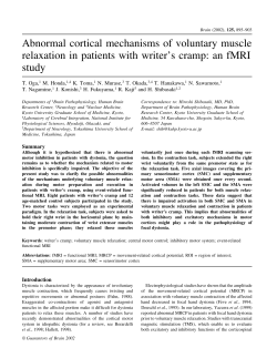 Abnormal cortical mechanisms of voluntary muscle relaxation in