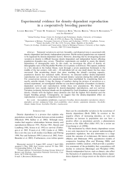 Experimental evidence for density-dependent