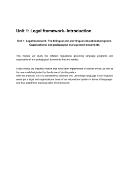 Unit 1: Legal framework- Introduction - CEFIRE