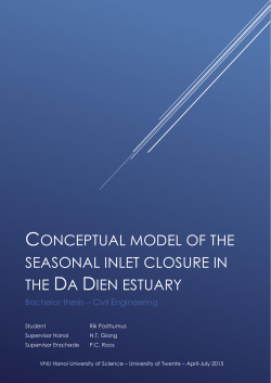 Conceptual model of the seasonal inlet closure in the Da Dien estuary