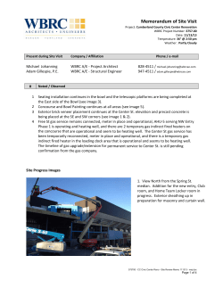 Memorandum of Site Visit