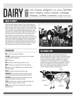 Dairy - Illinois Ag in the Classroom
