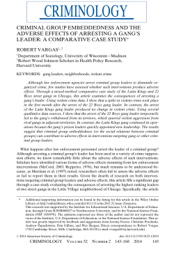 criminal group embeddedness and the adverse