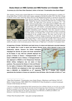 Eisenbach Attack on HMS Panther 1943