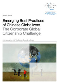The Corporate Global Citizenship Challenge - WEF