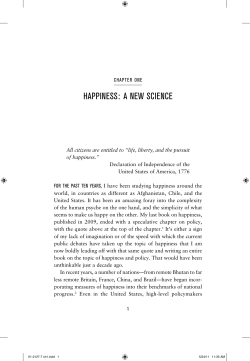 The Pursuit of Happiness: An Economy of Well