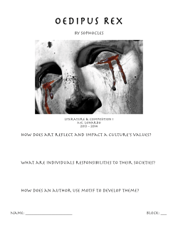 Oedipus Rex Packet 2013 - Ms. Lonardo`s English Class