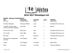 NYSTEA Monologue List