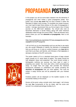 Propaganda poster project