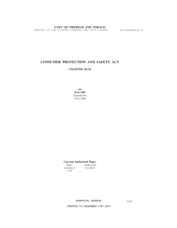 Consumer Protection and Safety