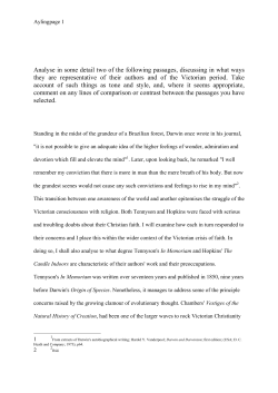 Analyse in some detail two of the following passages, discussing in