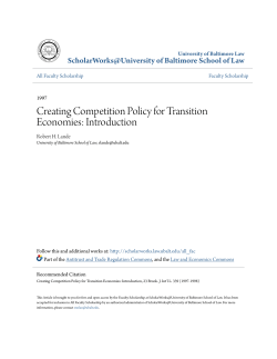 Creating Competition Policy for Transition