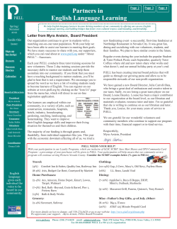 Spring/Summer 2012 - Partners in English Language Learning