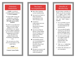 The Year`s Accomplishments Benefits of Membership Voluntary