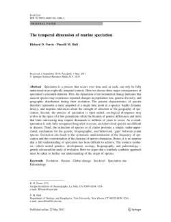 The temporal dimension of marine speciation