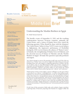 Understanding the Muslim Brothers in Egypt