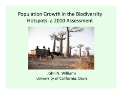 Population Growth in the Biodiversity Hotspots: a 2010 Assessment