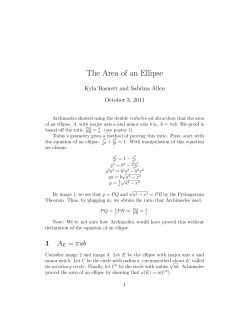 The Area of an Ellipse