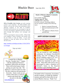 Blackie Buzz June-July 2014 - Blackie Community Association