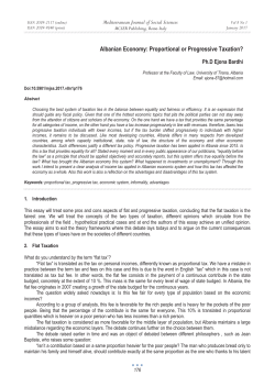 Albanian Economy: Proportional or Progressive Taxation?