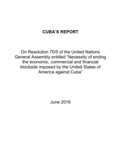 cuba`s report - CubavsBloqueo
