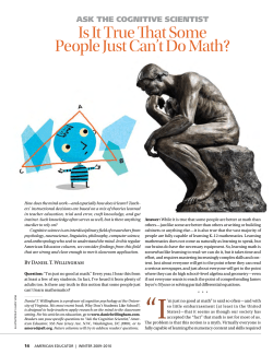 Is It True That Some People Just Can`t Do Math?