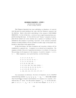 Part 1 - The Fibonacci Quarterly