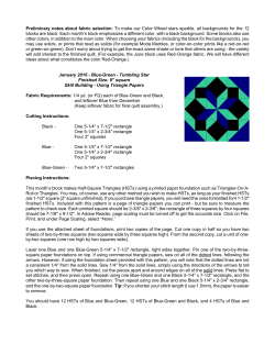 Preliminary notes about fabric selection: To make our Color Wheel