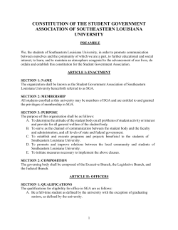 Student Government Association Constitution