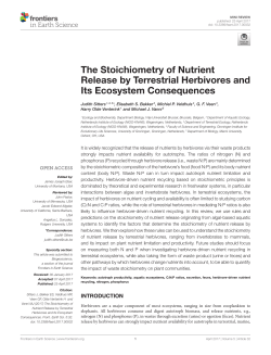 The Stoichiometry of Nutrient Release by Terrestrial Herbivores and