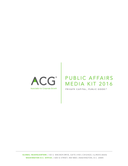 public affairs media kit 2016 - Association for Corporate Growth