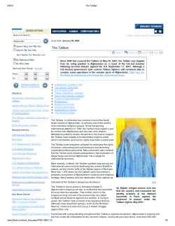 The Taliban - Issues and Controversies