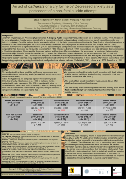 An act of catharsis or a cry for help? Decreased anxiety as a