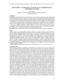 developing a technology attitude scale for pre-service