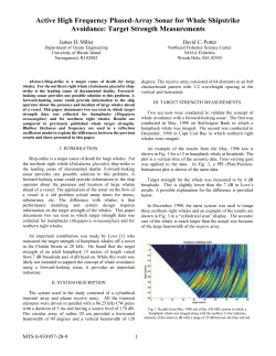 Active High Frequency Phased-Array Sonar for Whale Shipstrike