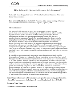 Is Growth in Student Achievement Scale Dependent?