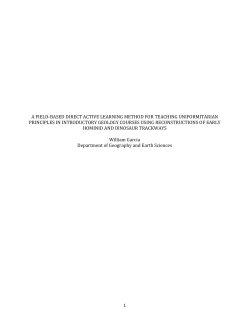 1 a field)based direct active learning method for teaching