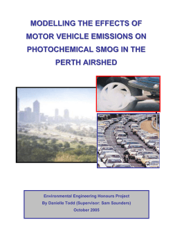 modelling the effects of motor vehicle emissions on