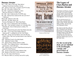The Legacy of Clara Barton and Dorence Atwater
