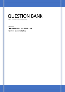 QUESTION BANK - Heramba Chandra College