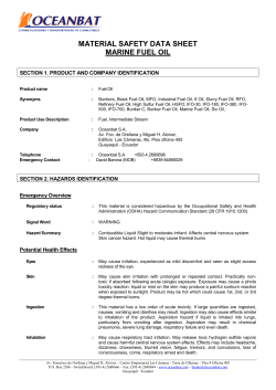 MATERIAL SAFETY DATA SHEET MARINE FUEL OIL