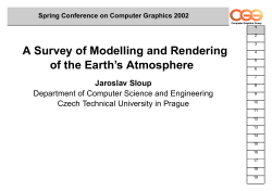 A Survey of Modelling and Rendering of the Earth`s Atmosphere